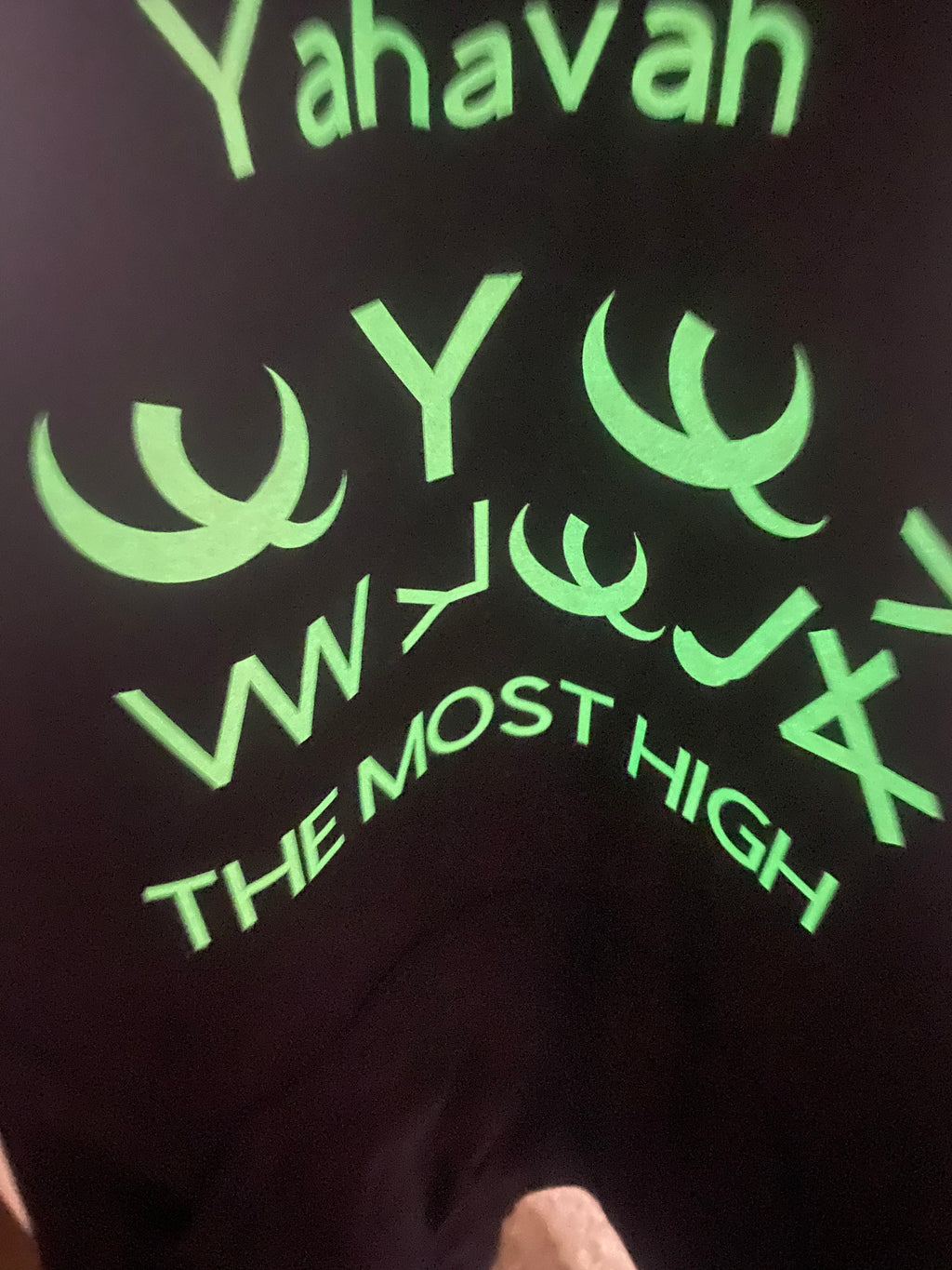 E1/E3YahavahBLK/GLOW/hoodie with fringes