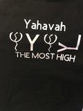E1/E3YahavahBLK/GLOW/hoodie with fringes